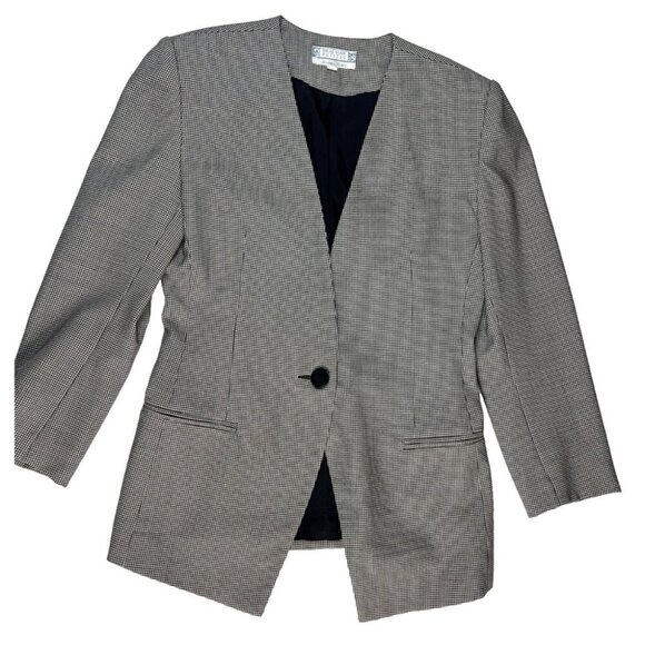 Braemar Petites by Jeremy Scott Womens Size 4 Single-Button Blazer Jacket - Picture 2 of 4